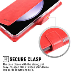 Red phone case with a close-up of a secure clasp Samsung S24 FE