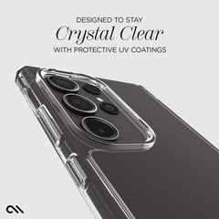 Clear phone case with protective UV coating for Samsung S24 Ultra