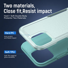 iPhone 13 Pro Max case with hard PC and soft TPU materials