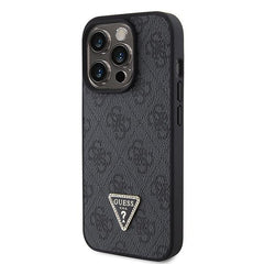 Black phone case with Guess logo For iPhone 15 pro