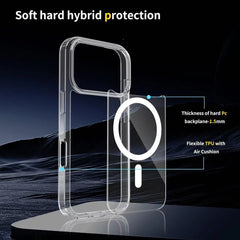 For IPhone 17 Pro High Quality Acrylic + TPU Hybrid Transparent Magsafe Case