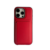 Mag card case in red color for IPhone 15 pro max
