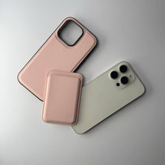 Mag card case in Pink color for IPhone 15 pro max