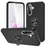 Black Case for Samsung A36 with Ring at back