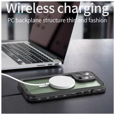 Waterproof Wireless compatible case for IPhone 15 pro max