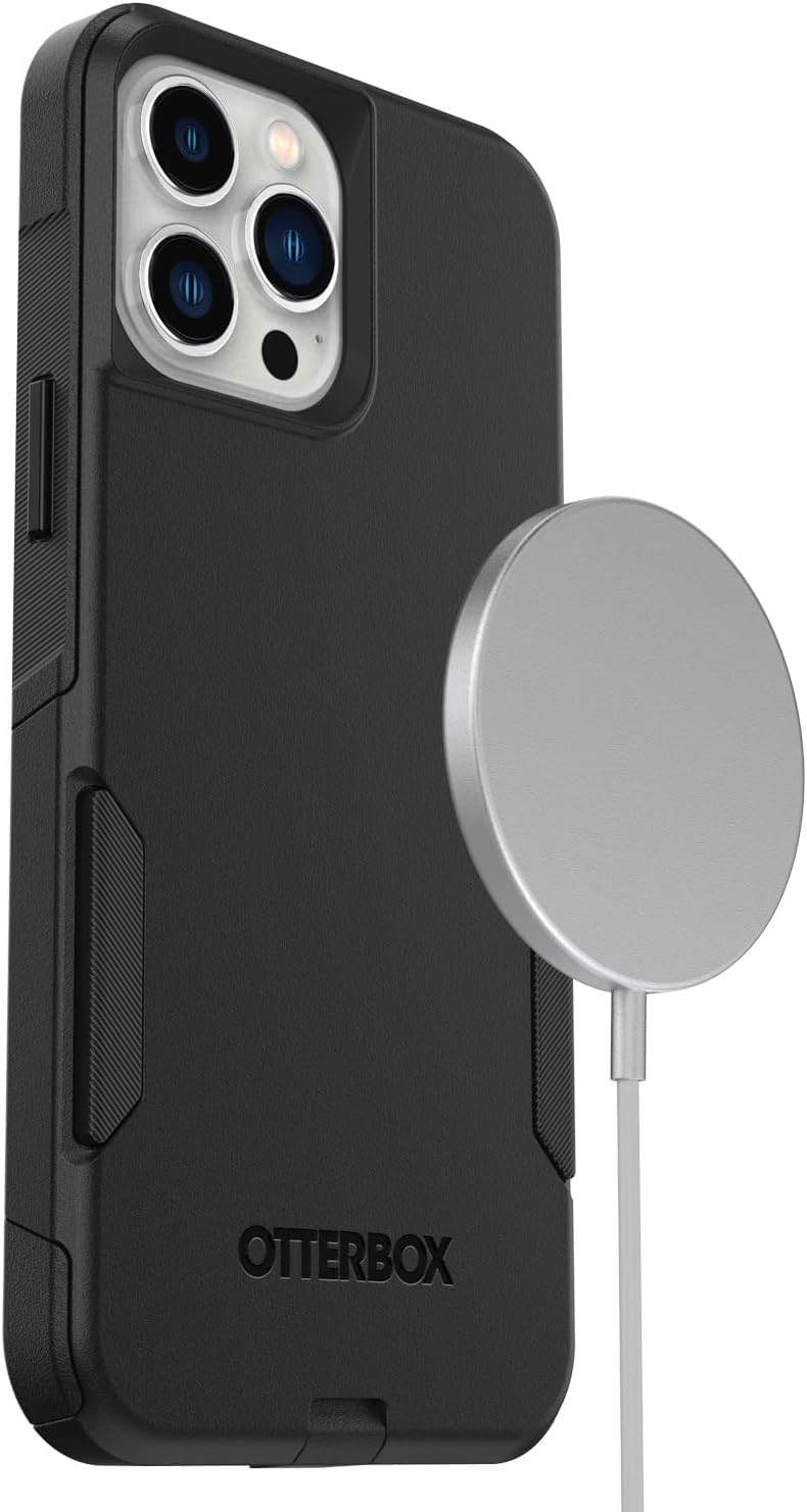 Black OtterBox phone case with Wireless compatible function for IPhone 13 pro max