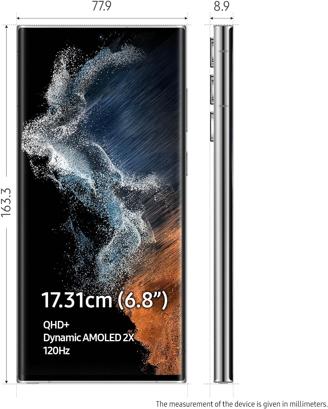 Refurbished S22 Ultra 128Gb in white color