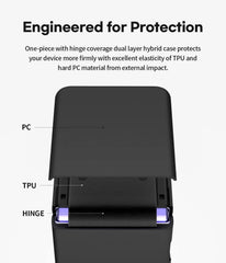 Black protective phone cover for Flip5