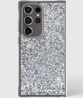 Silver glittery phone case for Samsung Galaxy S24 Ultra