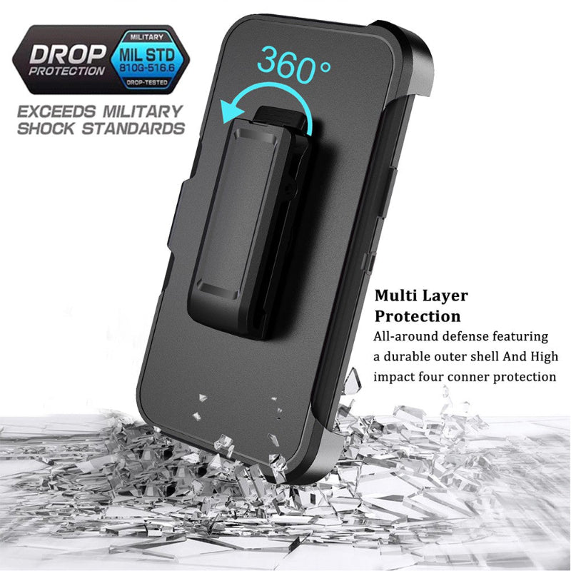Phone case with drop protection features and military shock standard certification for IPhone 12 / 12 pro