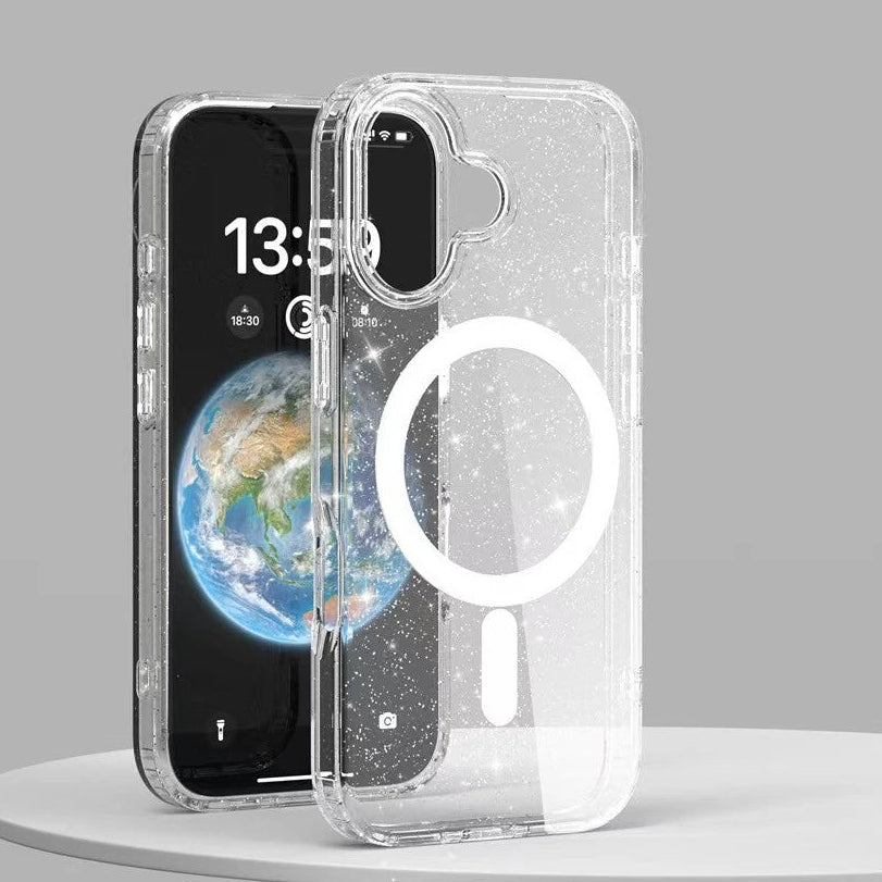 IPhone 16 plus shockproof glitter case