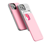 Pink phone case with card holder feature for IPhone 12 pro max