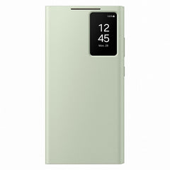 MInt color phone case with a display panel showing time and date for Samsung Galaxy S24 Ultra
