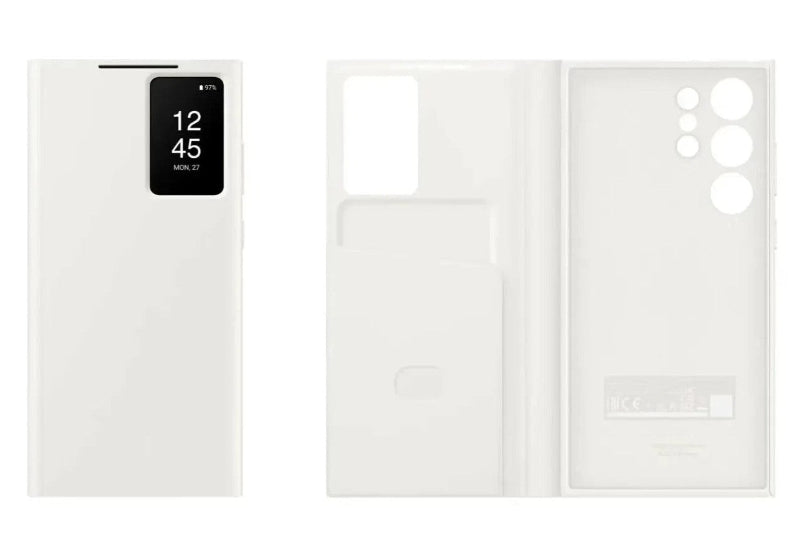 Smart view White Wallet case for Samsung S24 Ultra
