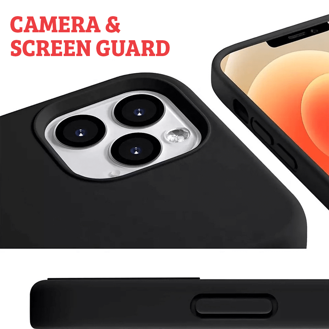 Black phone case for iphone 12 and 12 pro