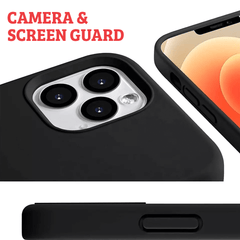 Black phone case for iphone 12 and 12 pro