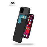Black phone case with card holder for iphone 14 pro max