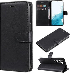 Samsung S25 black flip case wallet style phone case with card space inside
