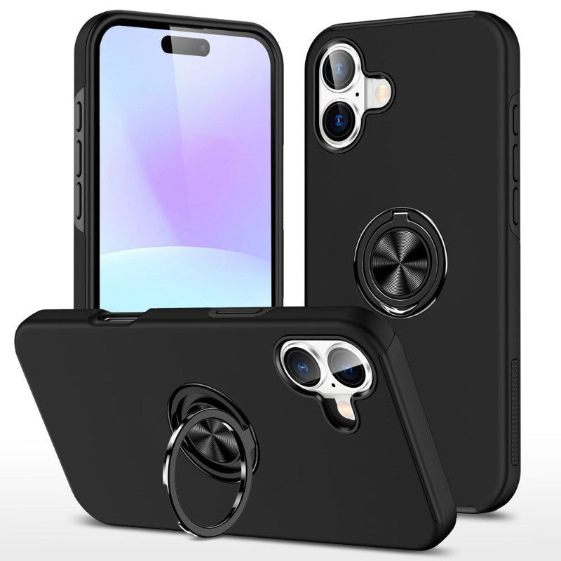 Iphone 17 ring case in black color