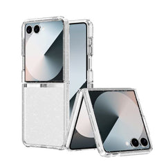 Samsung Z Flip 7 clear glitter case