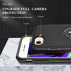 IPhone Se drop proof case with ring at back that can turn into stand