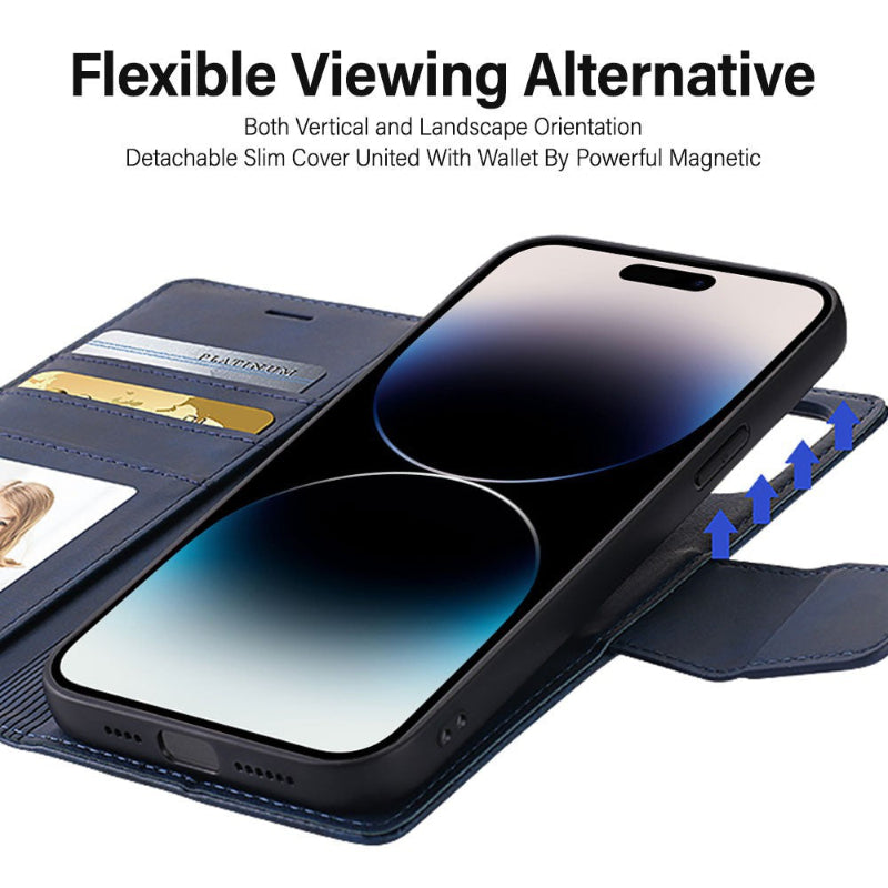 iphone 15 14 13 flexible detachable wallet case