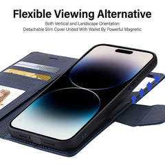 iphone 15 14 13 flexible detachable wallet case