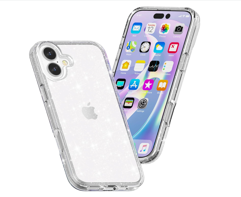 IPhone 16 Plus glitter case