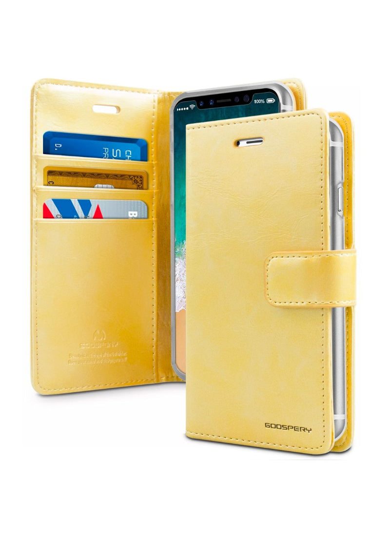 IPhone 12 Gold flip case wallet style diary style case with card space