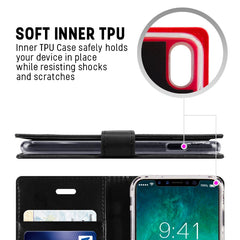 Iphone 15 plus protective diary style case with wallet style card space inside