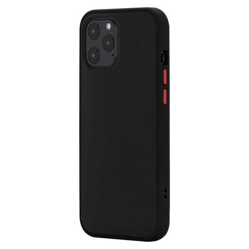 black phone case with red side buttons for iphone 13