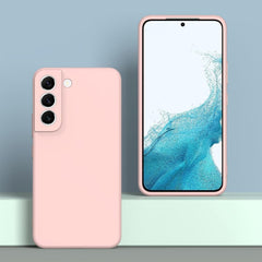 Samsung S21 FE hard silicone case in pink color