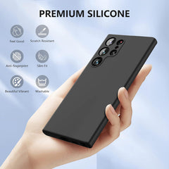 Samsung_S23_ultra hard protective silicone case in black color