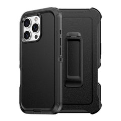 iPhone 16 pro hard protective case in black color with rotating clip