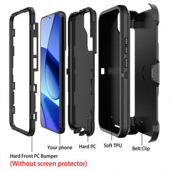 Samsung S25 protective case defender case in black color