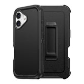 IPhone 16 Plus heavy duty case in black color
