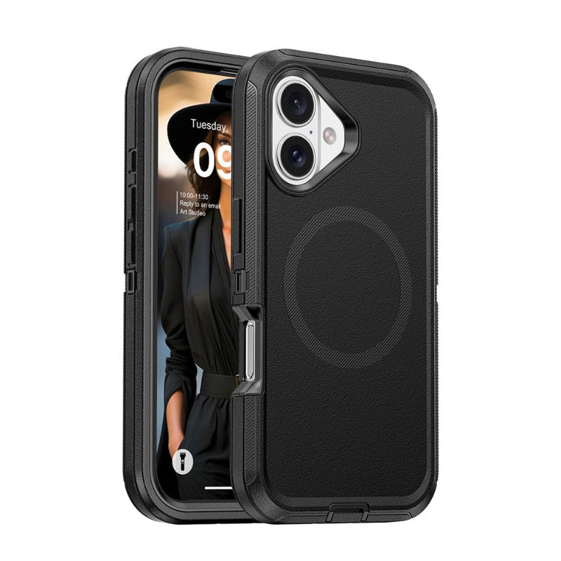 Iphone 17 heavy duty case in black color