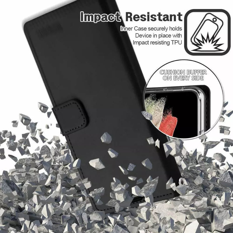 Samsung S22 heavy duty wallet case diary style with card slots inside
