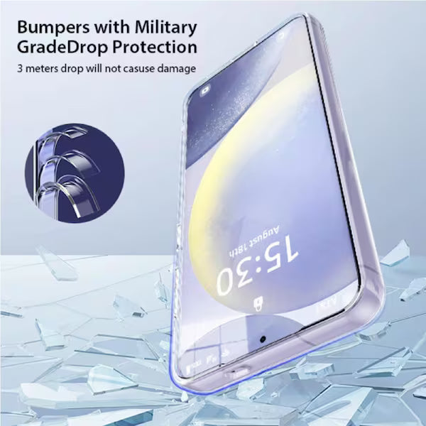 Samsung S24 Plus clear case soft silicone heavy duty