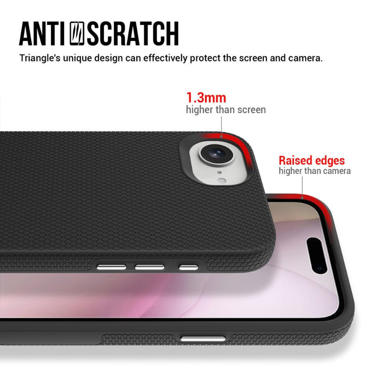 raised edges iPhone 16e / 17e Rhinos Rugged Shockproof Case Cover With Magnetic Ring