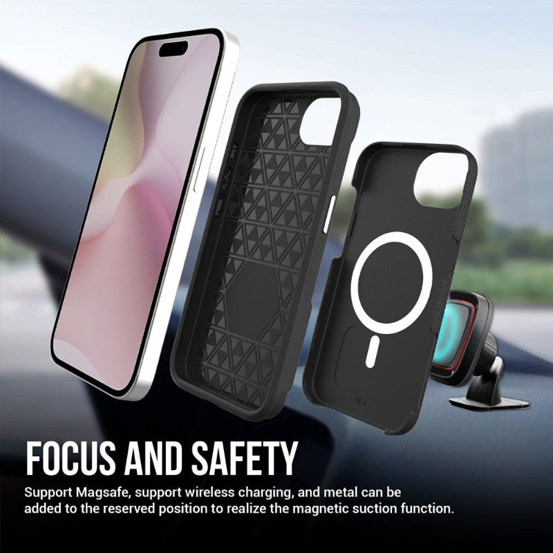 magsafe safety iPhone 16e / 17e Rhinos Rugged Shockproof Case Cover With Magnetic Ring
