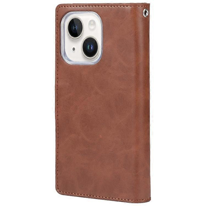flip case cover iphone 15 brown