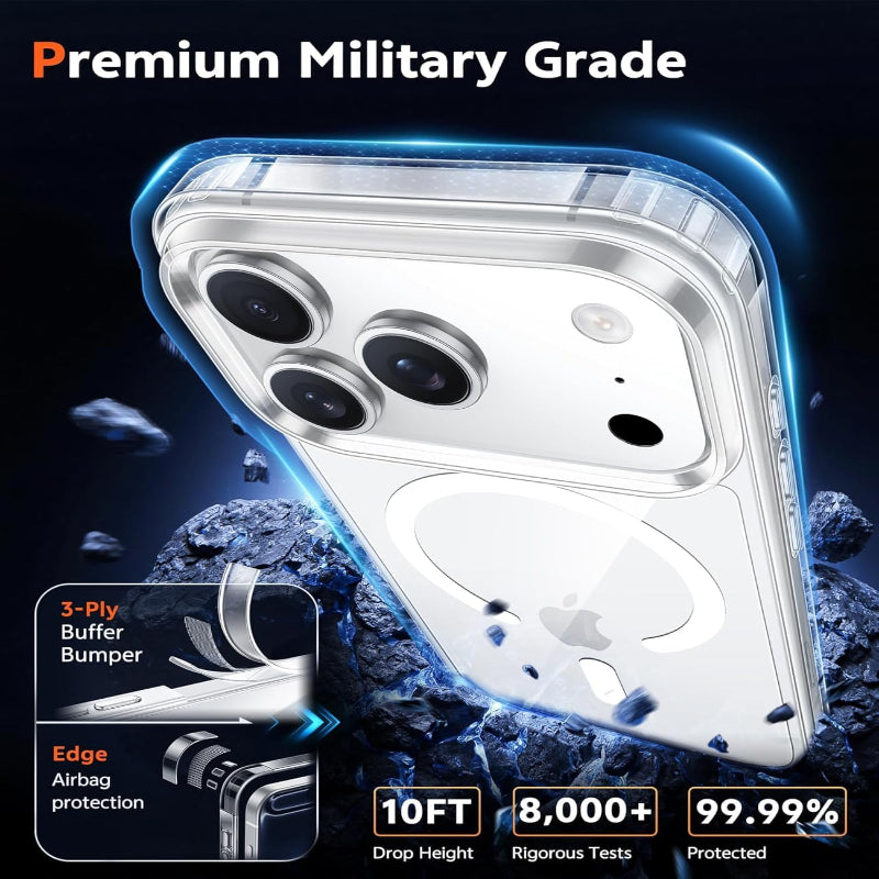 drop portection clear case for iphone 17 pro max