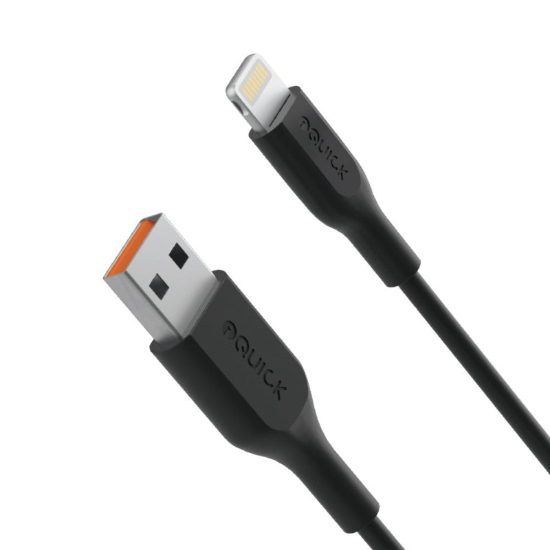 black 1m iquick usb a to lig cable