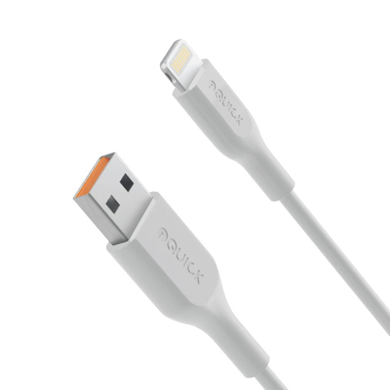 white iquick 1m usb a to lig cable
