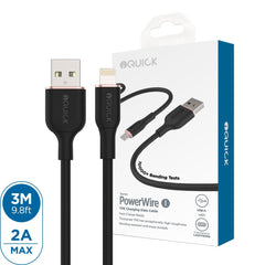 3m USB-A to Lightning 2A Fast cable- iQUICK