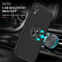 For IPhone XR Magnetic Ring Holder Shockproof Cover Case - PINK