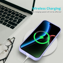 For IPhone 17 Liquid Silicone Magsafe Case - Light Purple (REDEFINE)