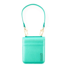 Turquoise phone wallet with strap phone case for flip 7