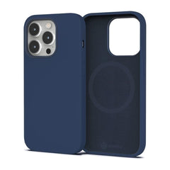 iphone 16 pro max silicon case in Navy shade